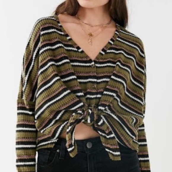 Out from under striped knot long sleeve tee - Picture 2 of 9